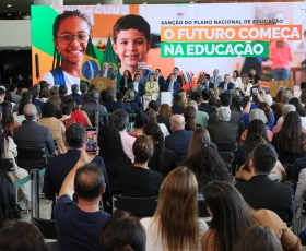 Sanção do Plano Nacional de Educação (PNE). 14/04/2026 Foto: Beto Monteiro/GRE Ascom 